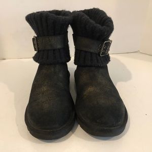 UGG Cambridge Metallic Black Suede Boots